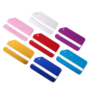 <span class=keywords><strong>Étiquette</strong></span> de bagage promotionnelle, accessoires de voyage, <span class=keywords><strong>étiquette</strong></span> de valise, <span class=keywords><strong>étiquette</strong></span> de nom, boucle en fil métallique en acier, <span class=keywords><strong>étiquette</strong></span> de bagage en aluminium anodisé - Product Image 4