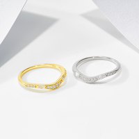 Peishang – Bague de mariage personnalisée en argent sterling pour femme, ensemble de bagues de luxe avec motif vague et baguettes