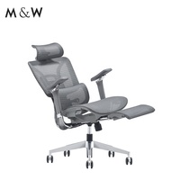 Fauteuil de bureau pivotant de direction à dossier haut réglable M&W Recliner pour conférence et réception
