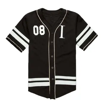 High quality custom sublimated Short Sleeve V neck baseball jersey