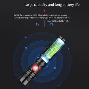 Мощный светодиодный фонарь для охоты, водонепроницаемый IP65, перезаряжаемый через USB, 1000 люмен, регулируемое фокусирование, черный свет, для экстренного использования, 8 часов работы - Product Image 6