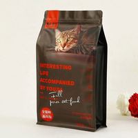 Sac d'emballage alimentaire pour animaux de compagnie en plastique recyclable avec impression en héliogravure, fond plat, fermeture éclair, pour aliments pour chats et chiens