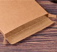 Boîte d'emballage en papier d'artisanat de l'électronique avec impression de logo personnalisé en gros Boîte kraft brune carrée personnalisée avec fenêtre