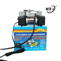 Portable Twin Cylinder 30mm Bore 12V DC ABS Tire Pump for Emergency Use