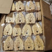 WanuoCraft DIY Art Déco Famille d'ours Puzzle en bois Sculpture Décoration d'intérieur Cadeau pour Anniversaire Fête des Mères et Noël des Pères