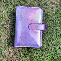 Carnet de notes en spirale personnalisé, à feuilles mobiles, à paillettes, rechargeable, en gros, A6