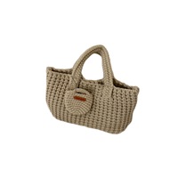 Sac fourre-tout en polyester tricoté personnalisable, série géométrique, directement de l'usine, décontracté, polyvalent, grande capacité, sac bandoulière