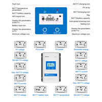 Contrôleur solaire MPPT à double batterie EPEVER DuoRacer 20A 30A Chargeur solaire de batterie Régulateur DR2210N-DDS DR3210N-DDS avec MT11