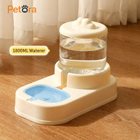 Fontaine à eau automatique pour chat Petora, ensemble complet, grande capacité, garde les pattes au sec, bols de voyage, bouteille solide
