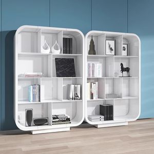 Escritorio Ejecutivo Moderno, Escritorio de Oficina Lacado en Blanco, Diseño Minimalista, Estación de Trabajo Individual para Oficina en Casa - Product Image 2