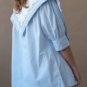 Chemisier Bohème Brodé en Coton à Col Rond et Manches Bouffantes, Style Ethnique Champêtre pour Femme - Meilleure Vente - Product Image 2