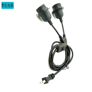 E27 Lamp Holder With Wire Plug Extension <b>Socket</b> For Indoor Lighting Plastic <b>Screw</b> Base 10A 250V - Product Image 4
