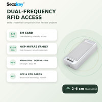 Lector de Tarjetas RFID Metálico Wiegand de 13.56MHz y 125kHz, Sistema de Control de Acceso con Lector de Puerta sin Llave, Certificado CE/FCC/ROHS