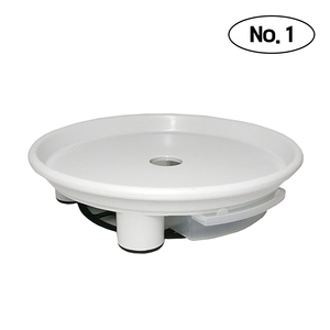 Plafarm JWPL0060 Plateau de drainage central double couche en plastique PP blanc pour plantes, avec réservoir d'eau profond et soucoupe circulaire - Product Image 2