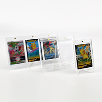 Porte-cartes magnétique transparent en acrylique épais de qualité supérieure, protection UV à 100 %, pour 2 à 3 cartes, idéal pour les collectionneurs de cartes sportives