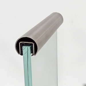 Giá thấp ban công nhôm U kênh cong Tempered Kính không khung lan can - Product Image 3