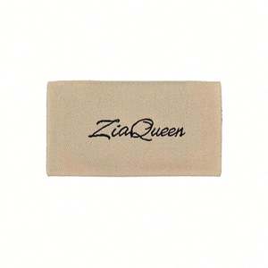 Etiquetas de algodón personalizadas para el cuidado de la ropa con logotipo, etiquetas tejidas con fuente orgánica, etiquetas para prendas con pliegue central - Product Image 2