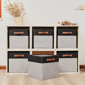 Hộp đựng đồ để bàn NFS giỏ đựng ngăn kéo tủ vải kẻ sọc cho đồ chơi tạo tác có thể gập lại - Product Image 3