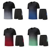 Großhandel Hochwertige Unisex Gym T-Shirts Shorts Schnelltrocknend Atmungsaktiv Antibakteriell Fitness Fußball Fan Trikot Training