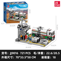 JieStar JJ9014-16 Series, Juego de Bloques de Construcción de Plástico ABS para Adolescentes y Adultos, 2142 Piezas, Modelo DIY de Edificios Modernos, Juguete Educativo