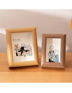 Venta al por mayor lindo Mini MDF mesa cuadrada de madera marco pequeño lindo decorativo niños bebé perro pareja tarjeta foto regalo - Product Image 6