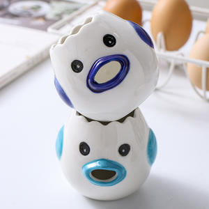 Civciv şekli seramik çevre dostu yumurta ayırıcı ve sarısı filtre gıda sınıfı mutfak aracı pişirme için - Product Image 4