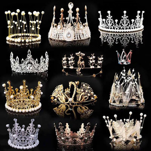 Alloy Crown <b>Cake</b> Topper 10.5cm Birthday Decoration For Children Pearl Ornament - Product Image 3