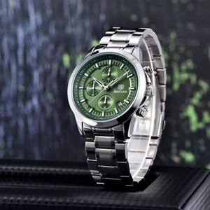 Montre chronographe à quartz pour homme BENYAR BY-5210, bracelet en cuir, étanche 30M, sport, mode, cadran en verre, affichage à aiguilles, 2025 - Product Image 4