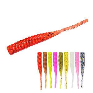 Câu cá thu hút Mini T đuôi mềm 38mm 0.36g 15pcs swimbait nhựa sâu câu cá mồi nhỏ t đuôi mềm Bionic mồi thu hút - Product Image 1