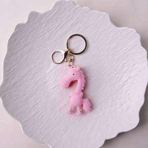 Wholesale 3d Horse Shaped Keychain Ornament Lucky Mascot Cool Black Horse PVC <b>Doll</b> - Product Image 5
