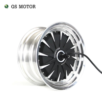SiAECOSYS QSMOTOR 12X7.5 Inci 3000W 72V 100kph Hub Motor dengan Pengontrol EM150-2 dan Kit untuk E-scooter
