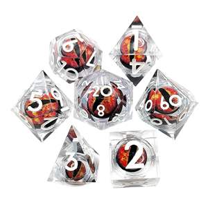ลูกเต๋าทรงยาวสำหรับเกมกระดาน DND ดราก้อนเดนจ์ ทีม COC ทีมเล่นเกม TRPG คธูลู ลูกเต๋าเรซิ่นทรงหลายเหลี่ยม รูปทรงแมลง ชุด 7 ชิ้น - Product Image 1