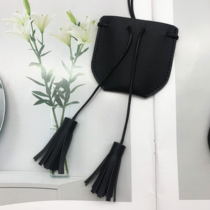Fashionable accessories: <b>Necklace</b> sachet bag, minimalist design, lychee-textured leather, pendant <b>necklace</b>, <b>small</b> bag, earphone - Product Image 3