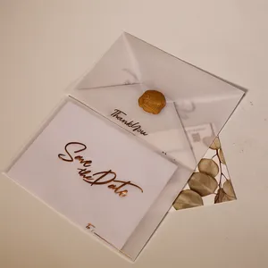 Glassine Envelopes Manufacturer Custom Mini Glassine Waxed Paper Envelopes for Invitation Wedding Pictures