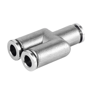 Raccord Métallique Pneumatique PY <span class=keywords><strong>PYG</strong></span> en Acier Inoxydable 304, Connecteur Rapide en Y Réducteur à Encliquetage, Union Métallique en Y - Product Image 1