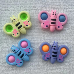 Jouet sensoriel anti-stress en plastique rotatif en forme de <span class=keywords><strong>papillon</strong></span>, avec bulles à presser, pour enfants, garçons, filles <span class=keywords><strong>et</strong></span> adultes - Product Image 2