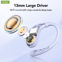 Écouteurs Sans Fil Portables HTC NE28 à Traduction IA Bluetooth 6.0, Écouteurs de Sport Étanche TWS avec Réduction de Bruit