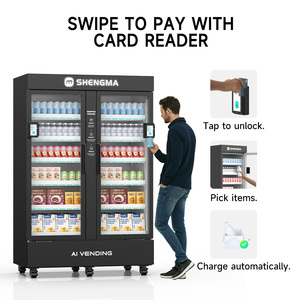 Distributeur automatique intelligent de nourriture fraîche, de collations et de boissons fraîches New-Tech AI, avec fonction de ouverture de <span class=keywords><strong>la</strong></span> porte pour retirer les produits - Product Image 3