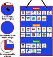 Tabla de Horarios Visual con Dibujos Animados y Logotipo Personalizado para Niños con Autismo, de Tela, para el Hogar, la Escuela o el Aula, Suministro Directo de Fábrica