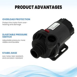 Icegalax Water <b>Pump</b> 12V 24V Brushless <b>Submersible</b> Circulation <b>Pump</b> Adjustable Flow For Cold Plunge Tub - Product Image 3