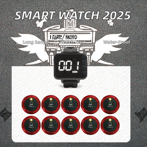 Hookah Nhà Hàng Bồi Bàn Gọi Hệ Thống 1 Đồng Hồ Receiver Pager 10 Nút Gọi Dịch Vụ Khách Hàng Cho Quán Cà Phê Thanh - Product Image 2