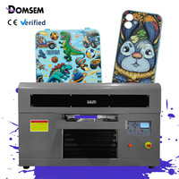 Imprimante jet d'encre DTF Domsem A3 Plus 3360 UV Xp600 avec encre UV, nouvelle imprimante à plat pour l'impression de cartes/étiquettes, fonction automatique