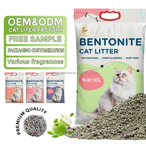 Prodotti per gatti naturali di vendita calda e prodotti per animali domestici fabbrica di Bentonite lettiera per gatti