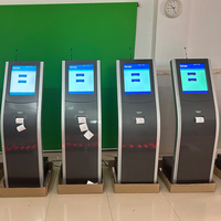 Distributeur de tickets de file d'attente de 17 pouces, écran tactile, kiosque, appel de numéro, système de gestion de file d'attente pour banque, hôtel