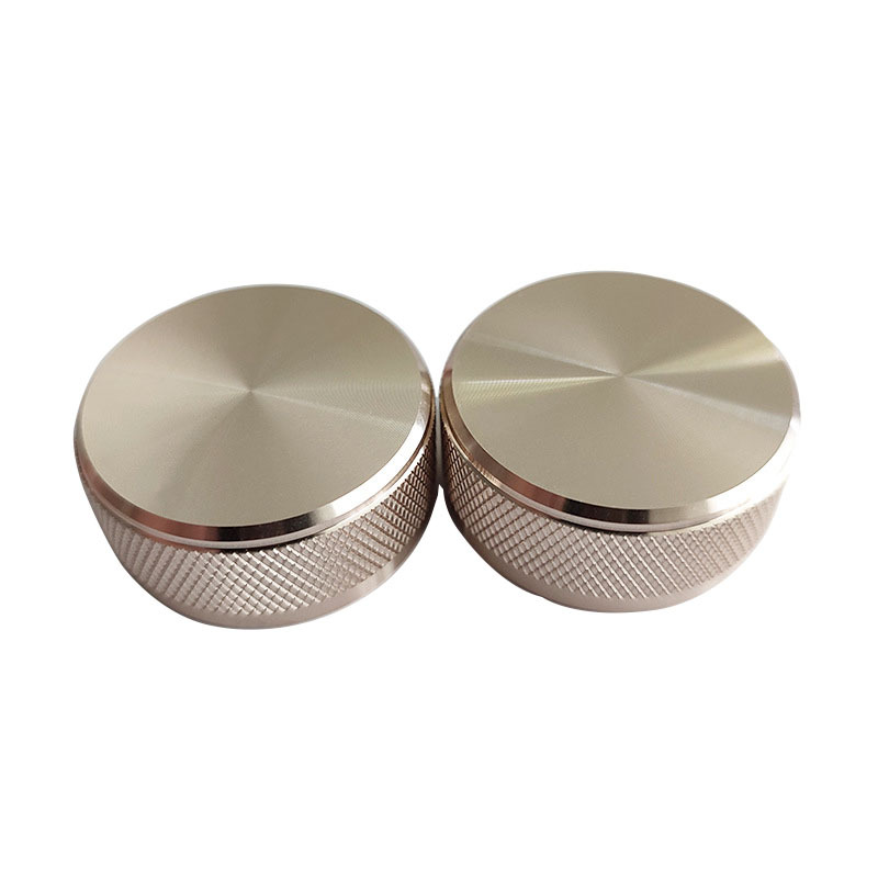 Aluminum Alloy Potentiometer Champagne Knurled Multimedia