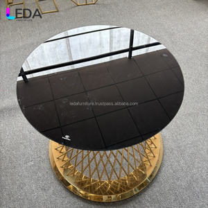 LEDA 2025 Nouveautés Mariage Events Party Modern Unique Fancy Round Cake Table Gold Stainless Steel Table - Product Image 6