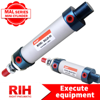 MAL 25x20 Cylindre pneumatique miniature en alliage d'aluminium de type stylo, à air comprimé, micro-cylindre électrique, double action, petit piston