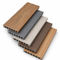Revêtement de terrasse WPC moderne de qualité supérieure, antidérapant, imperméable, anti-UV, grain de bois 3D, pour extérieur, jardin, patio, cour, parc