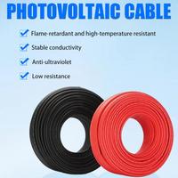 Für zugelassene industrielle PV-Solarkabel PV1-F 4mm² 6mm² DC 1kV verzinntes Kupfer XLPE-isoliert Rot/Schwarz Photovoltaik-Kabel Solar