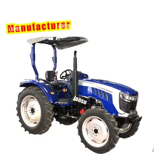 Obral Traktor Roda Pertanian 4WD, 45hp 60hp 90hp dengan Tractores Agricolas Plughingtartor Traktor 4WD China